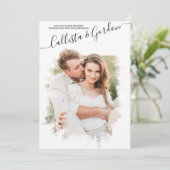 Invitation Élégant minimaliste script photo Collage Mariage (Debout devant)