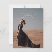 Invitation Élégant minimaliste Script Photo Fête des mariées (Devant)