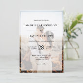 Invitation Élégant minimaliste simple 2 Mariage photo (Debout devant)