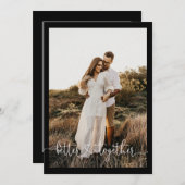 Invitation Élégant minimaliste Simple Photo Engagement Party (Devant / Derrière)