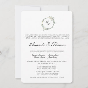 Invitation Elégant minimaliste thème mariage espagnol