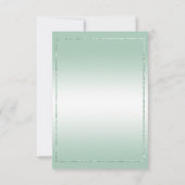 Invitation Elégant Mint Green Bijoux Bow & Confetti Anniversa (Dos)