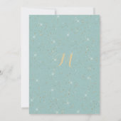 Invitation Elegant mint green gold glitter glam Graduation (Dos)