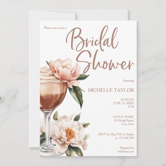 Invitation Elégant Mocha Mousse Boho Earth Tones (Devant)