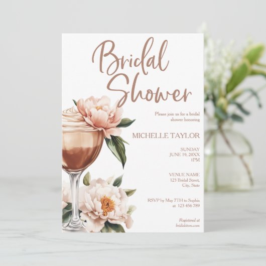 Invitation Elégant Mocha Mousse Boho Earth Tones (Debout devant)