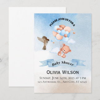 Invitation Élégant Modèle d'invitation Baby shower