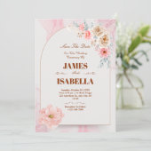 Invitation Élégant Modèle personnalisé d'invitation de mariag (Debout devant)