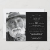 Invitation Elegant Modern 2-Photo Funeral/Memorial Service (Devant)