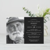 Invitation Elegant Modern 2-Photo Funeral/Memorial Service (Debout devant)