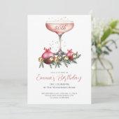 Invitation Elegant Modern 30th Christmas Birthday Party (Debout devant)
