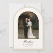 Invitation Elegant Modern Arch Photo Wedding Thank You Card (Devant)