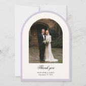 Invitation Elegant Modern Arch Photo Wedding Thank You Card (Devant)