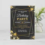 Invitation Elegant & Modern Birthday Card – CUSTOMIZABLE CARD (Debout devant)
