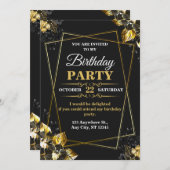 Invitation Elegant & Modern Birthday Card – CUSTOMIZABLE CARD (Devant / Derrière)