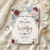 Invitation Elegant Modern Botanical All In One QR Code