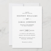Invitation Elegant Modern Bride Groom Photo Wedding  (Devant)