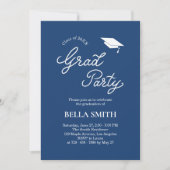 Invitation Elegant Modern Calligraphy Photo Graduation Party  (Devant)