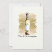 Invitation Elegant Modern Cheers White Wine 40th Birthday (Dos)