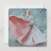 Invitation Elegant Modern Coquette Bow Pink Photo Baby Shower (Dos)