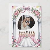 Invitation Elegant Modern Dusty Pink Rose Floral Wedding (Dos)