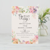 Invitation Elegant Modern Floral Classic | Rehearsal Dinner (Debout devant)