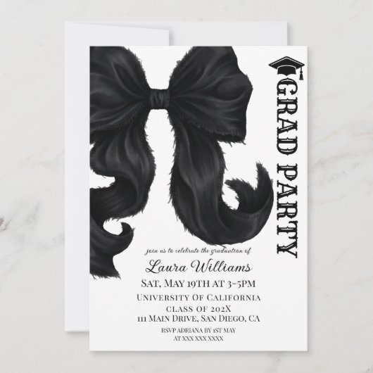 Invitation Elegant Modern Graduation (Devant)