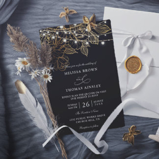 Invitation Elegant Modern Minimalist Budget QR Code Wedding