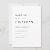 Invitation Elegant Modern Minimalist RSVP Photo Wedding (Devant)