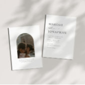 Invitation Elegant Modern Minimalist RSVP Photo Wedding