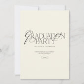 Invitation Elegant Modern Minimalist Typography Graduation (Devant)