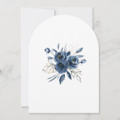 Invitation Elegant Modern Navy Blue Arch Floral Wedding (Dos)