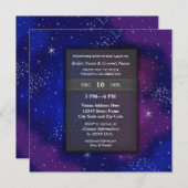 Invitation Elegant Modern Night Sky Galaxy Wedding Party (Devant / Derrière)