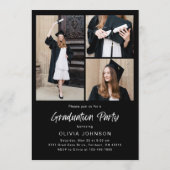 Invitation Elegant Modern Photo Collage Graduation Party Inv (Dos)