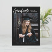 Invitation Elegant Modern Photo Collage Graduation Party Inv (Debout devant)