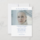 Invitation Elegant Modern Photo Dusty Blue Funeral (Devant)