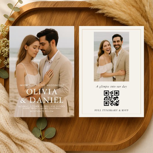 Invitation Elegant Modern Photo Wedding
