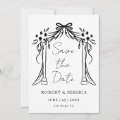 Invitation Elegant Modern Photo Wedding Save The Date (Devant)