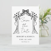 Invitation Elegant Modern Photo Wedding Save The Date (Debout devant)