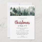 Invitation Elegant Modern Pine Forest Christmas Party (Devant)