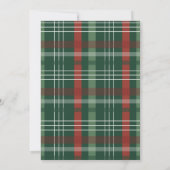 Invitation Elegant Modern Plaid Green Christmas Party  (Dos)