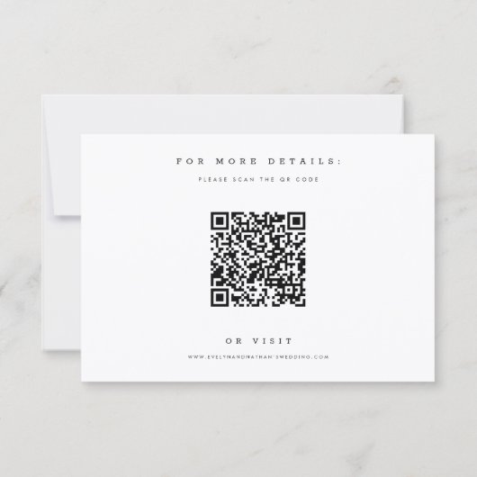Invitation Elegant Modern Script Photo QR Code Wedding (Dos)
