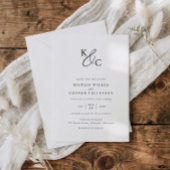 Invitation Elegant Modern Simple Black & White Wedding