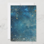 Invitation Elegant Modern Stars Blue Sweet 16 (Dos)