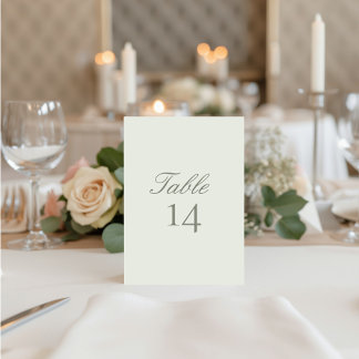 Invitation Elegant Modern Wedding Table Number Card