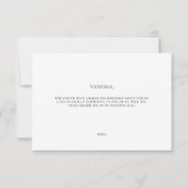 Invitation Elegant Modern White Maid of Honor Proposal Card (Dos)