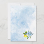 Invitation Elégant Moderne Aquarelle Main presser la mariée s (Dos)