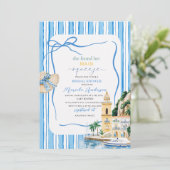 Invitation Elégant Moderne Aquarelle Main presser la mariée s (Debout devant)