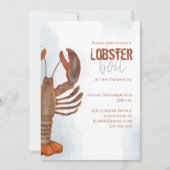 Invitation Élégant Moderne Aquarelle Simple Lobster Bouillir (Devant)