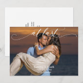 Invitation Elégant Moderne AT DERNIER photo Enregistrer la da (Devant / Derrière)