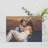 Invitation Elégant Moderne AT DERNIER photo Enregistrer la da (Debout devant)